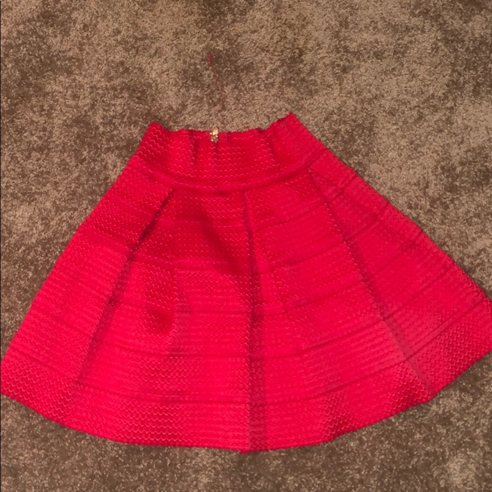Red Francesca’s skirt